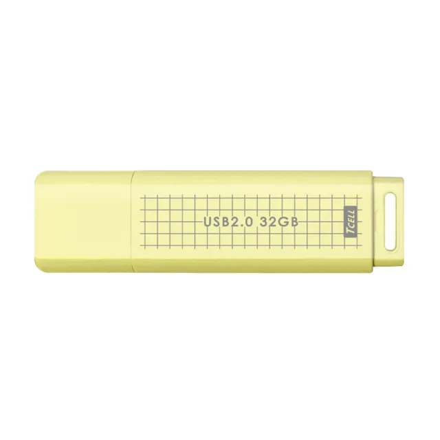 【TCELL 冠元】10入組-USB2.0 32GB 文具風隨身碟-奶油色