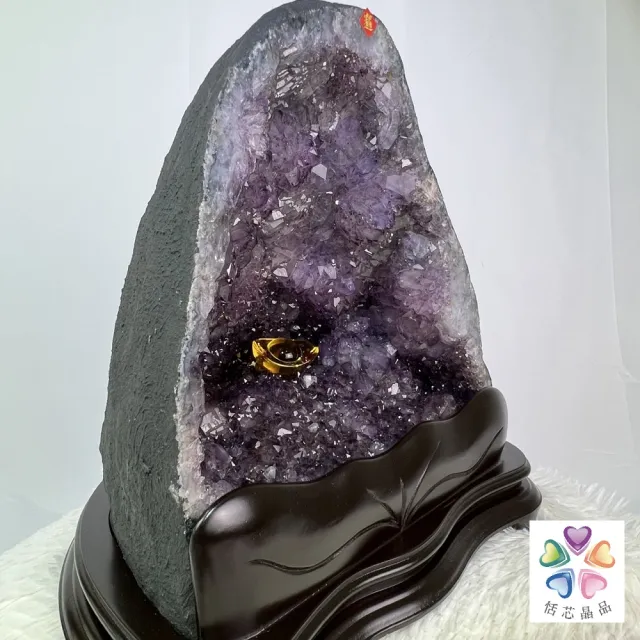 【恬芯晶品】巴西13.1KG特殊強運紫晶洞新居財位擺設KA30(紫水晶洞開運水晶洞招財招貴人新居開業紫晶洞新春)