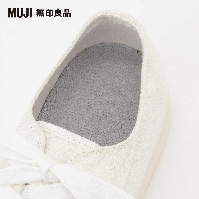 【MUJI 無印良品】撥水加工舒適休閒鞋(柔白)