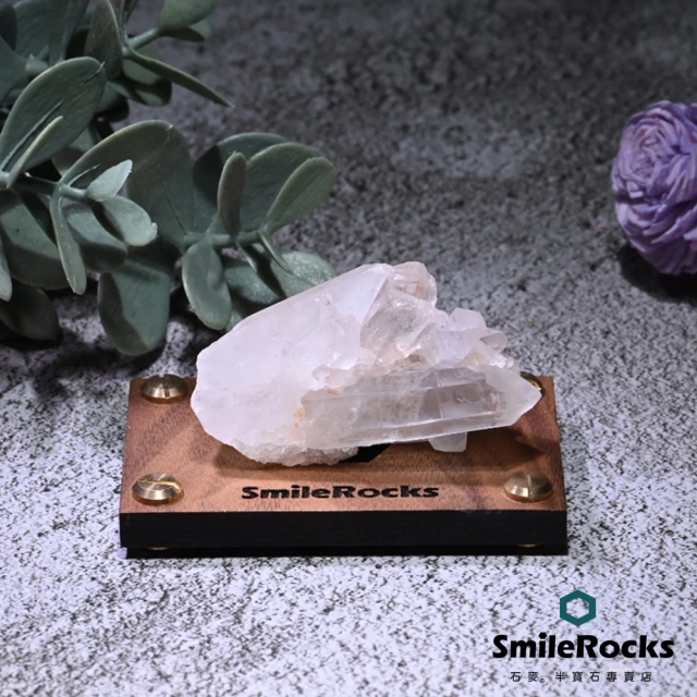 【SmileRocks 石麥】白水晶簇 No.100330420(附SmilePad 6X9底板)