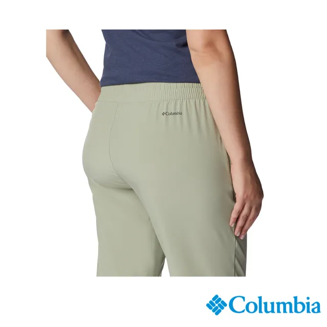 【Columbia 哥倫比亞 官方旗艦】女款-Columbia Hike™UPF50快排長褲-灰綠(UAR33630GG / 2023春夏)