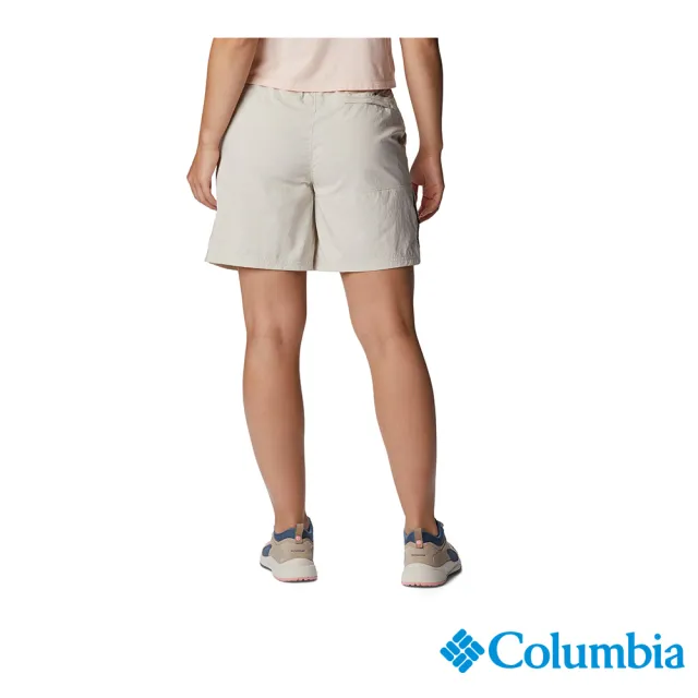 【Columbia 哥倫比亞 官方旗艦】女款-W Coral Ridge™UPF50快排短褲-卡其(UAR09590KI / 2023春夏)