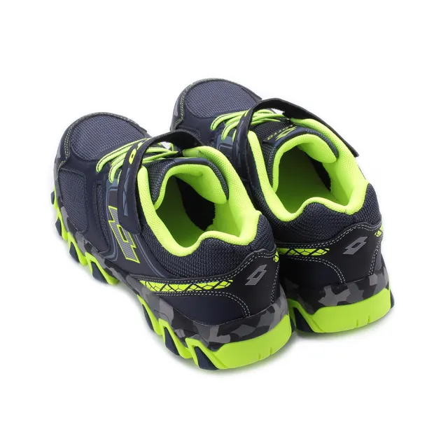 【LOTTO】22-24.5cm 冒險王防潑水越野跑鞋 深藍綠 大童鞋 LT0AKR2666