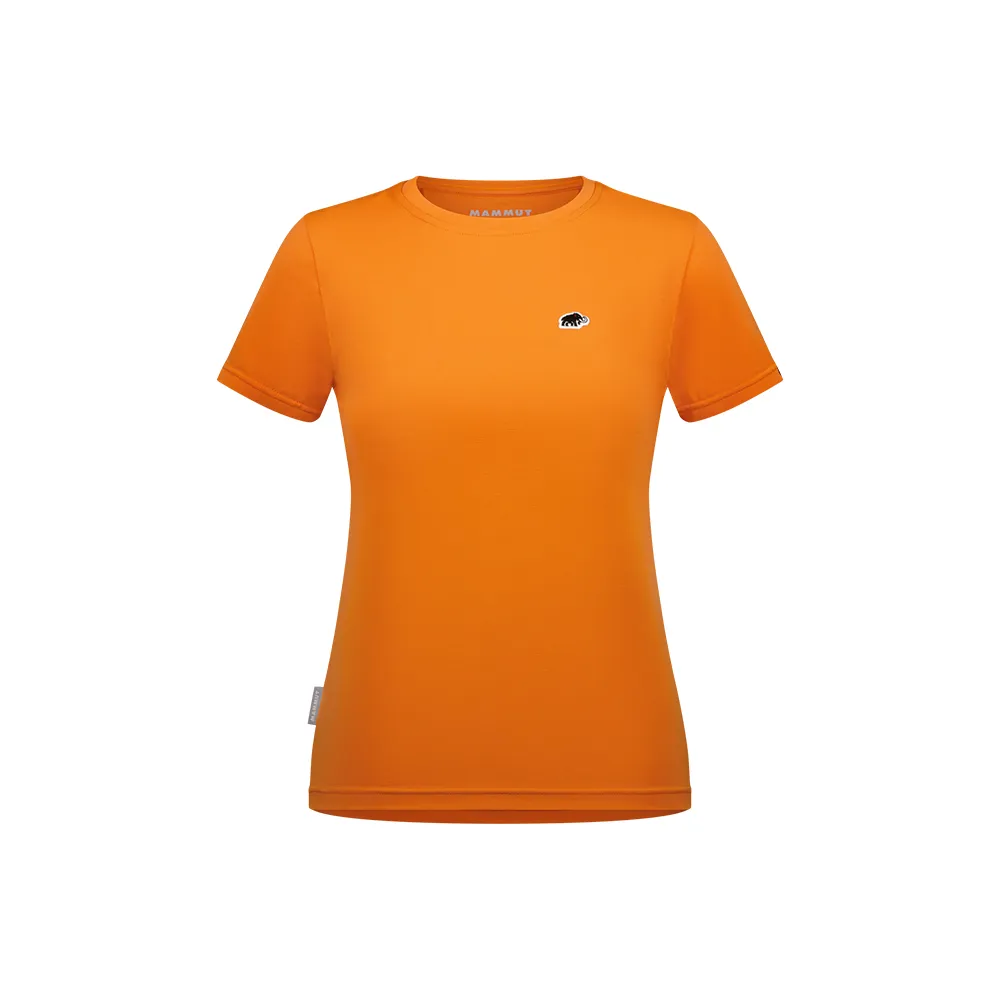 【Mammut 長毛象】Mammut Essential T-Shirt AF W 防曬布章LOGO短袖T恤 女款 深柑桔橘PRT1 #1017-05090