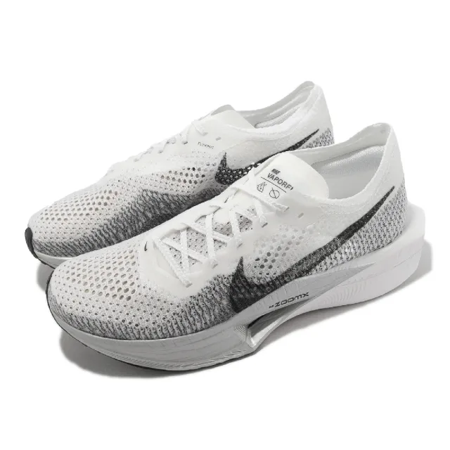 【NIKE 耐吉】競速跑鞋 ZoomX Vaporfly Next% 3 男鞋 回彈 碳板 白 灰 運動鞋(DV4129-100)