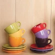 【EXCELSA】Trendy陶製茶杯 夕陽橘220ml(水杯 茶杯 咖啡杯)