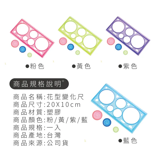 【Finger Pop 指選好物】花型變化尺(花型變化尺 壓克力尺 尺 直尺 20公分尺 量角器 造型尺)