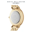 【Daniel Wellington】DW 手錶 Petite Evergold 28mm 香檳金珠寶式錶鏈-白錶盤(DW00100614)