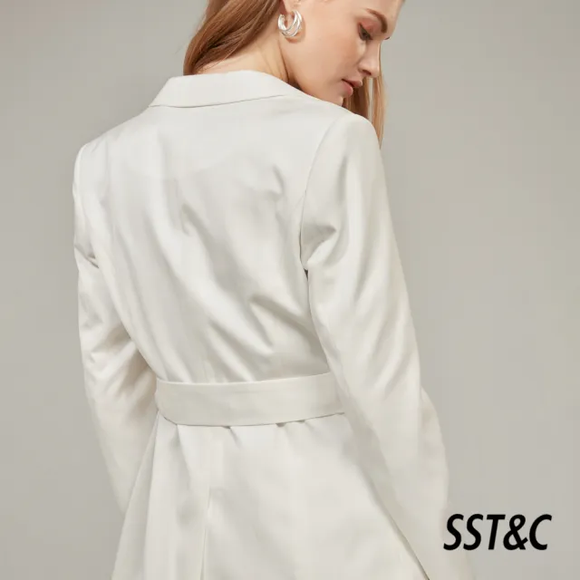 【SST&C 出清３５折】白色系腰西裝外套7161907001