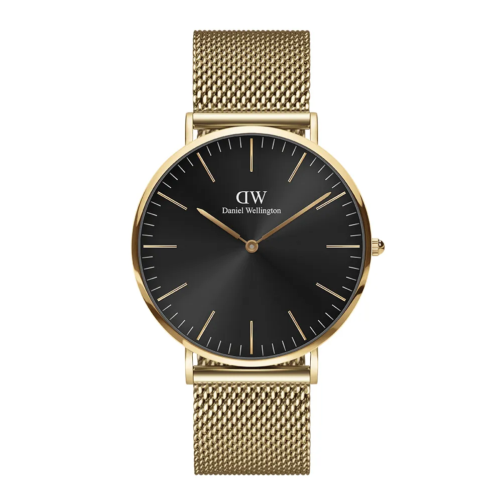 【Daniel Wellington】DW 男錶 Classic Onyx 40mm 幻影系列米蘭金屬錶-灰錶盤(DW00100629)