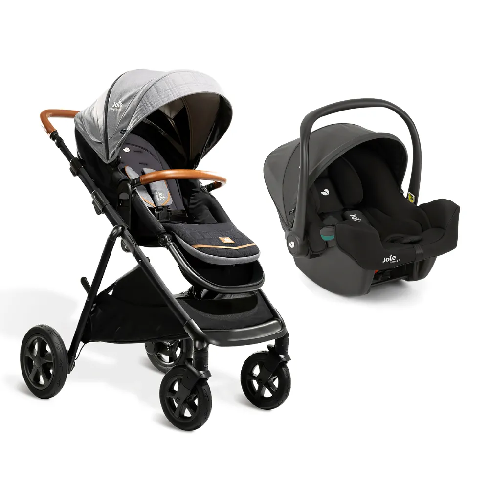 【Joie】aeria 高景觀三合一推車+iSnug 2 提籃汽座/汽車安全座椅/嬰兒手提籃汽座
