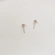 【Niloe】幸運草玫瑰金耳環 針式耳環 女款創新設計(925純銀 耳環 針式 造型)