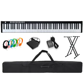 【JYC Music】最新款BX1A便攜式88鍵數位鋼琴全配組-經典時尚黑/附贈5大好禮(BX1A便攜式數位鋼琴)