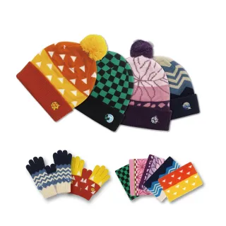 【瑟夫貝爾】和柄系列兒童保暖3件套組 針織 毛帽 手套 圍脖(新年禮物 新春禮 送禮 禮品)