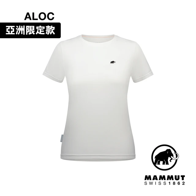 【Mammut 長毛象】Mammut Essential T-Shirt AF W 防曬布章LOGO短袖T恤 女款 白PRT1 #1017-05090