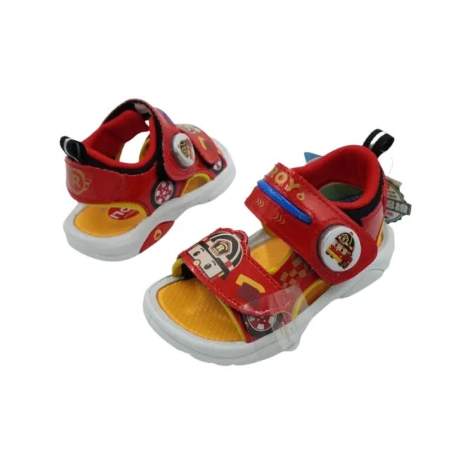 【Disney 迪士尼】現貨 救援小英雄波力 POLI 羅伊 電燈涼鞋 軟墊 氣墊 童鞋 台灣製(電燈鞋 涼拖鞋 學步鞋)