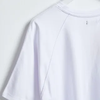 【SOMETHING】女裝 叢林剪影LOGO印花短袖T恤(白色)