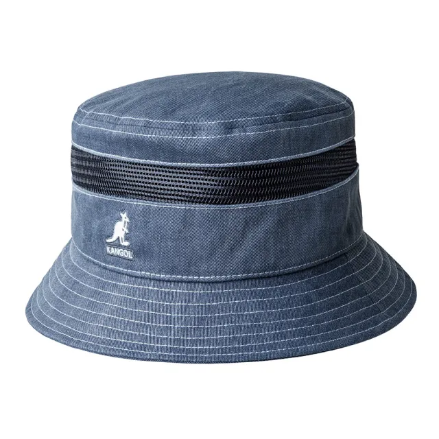 【KANGOL】COTTON MESH 棉質網面漁夫帽(深藍色)