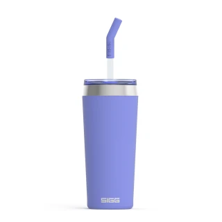 【SIGG】瑞士百年 SIGG Helia 保溫吸管杯 600ml -  寧靜紫藍(食品級 304 不鏽鋼)