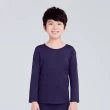 【WIWI】【現貨】MIT溫灸刷毛圓領發熱衣 兒童-湛海藍 70-90(0.82遠紅外線 迅速升溫 加倍刷毛)