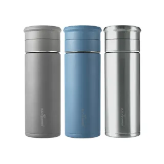 【BLACK HAMMER】茗香陶瓷不鏽鋼泡茶保溫杯500ml(三色任選)