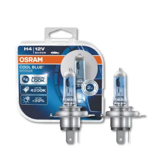 【Osram 歐司朗】酷藍光汽車燈泡5000K H4 2入(車麗屋)