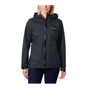 【Columbia 哥倫比亞 官方旗艦】女款-EvaPOURation Omni-Tech防水快排外套-黑色(URL20230BK / 2023春夏)