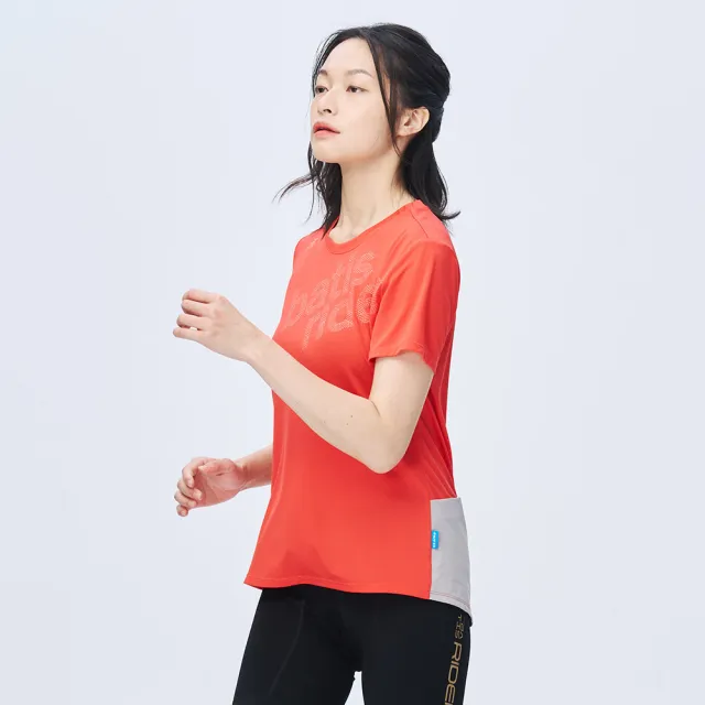 【BATIS 巴帝斯】戶外騎行機能短 T - 女 - 兩色(吸濕排汗、抗UV)