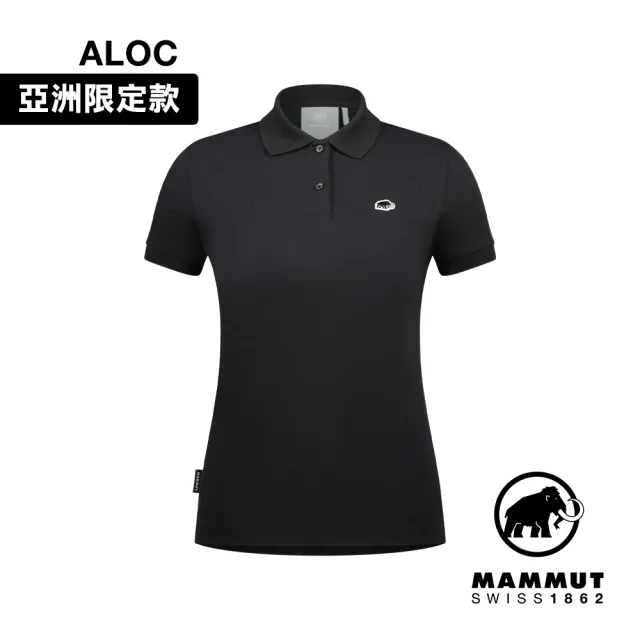 【Mammut 長毛象官方直營】Matrix Polo Shirt AF W 日系輕量快乾Polo衫 黑PRT1 女款 #1017-00412