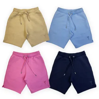 【AMI PARIS】經典愛心刺繡LOGO 有機棉 短褲 運動褲(厚磅數潮流短褲)