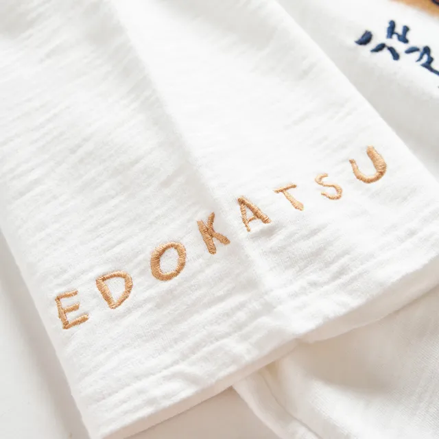 【EDWIN】江戶勝 男裝 忍者系列 浮世繪武士印花短袖T恤(米白色)