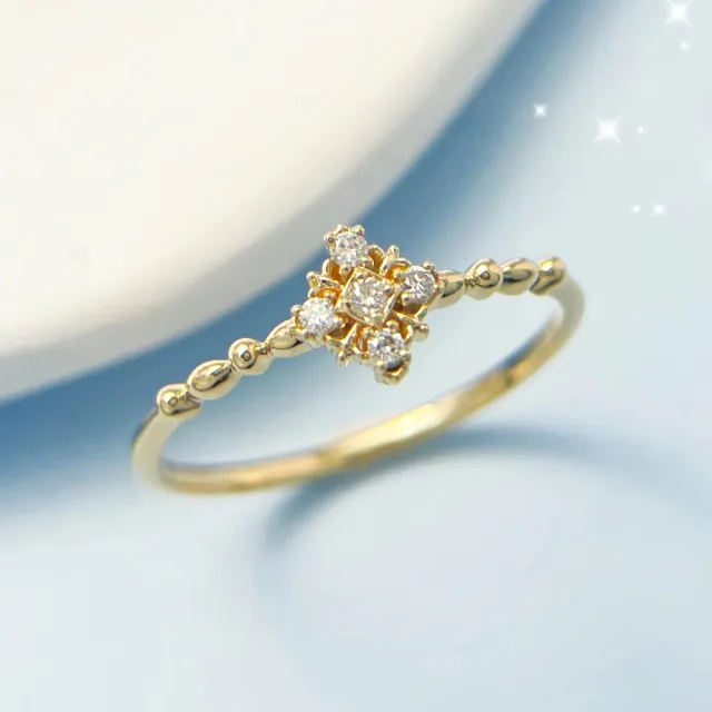 【BRILLMOND JEWELRY】天然鑽石線戒 18K金 光芒鑽戒雙色選(18K金台 天然鑽石總重6分)