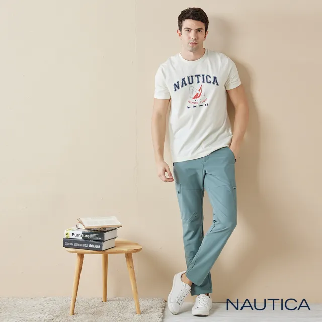 【NAUTICA】男裝 防水透氣休閒長褲(綠色)