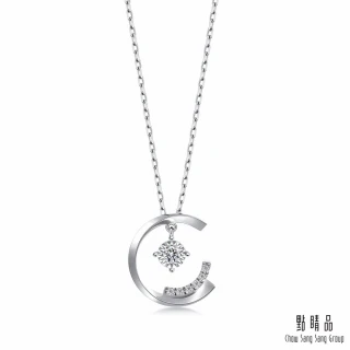 【點睛品】Daily Luxe 炫幻彎月 18K金鑽石項鍊