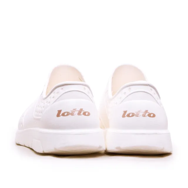 【LOTTO】女 多用途戶外休閒運動經典奶霜洞洞鞋 COTTA系列(白 6779)