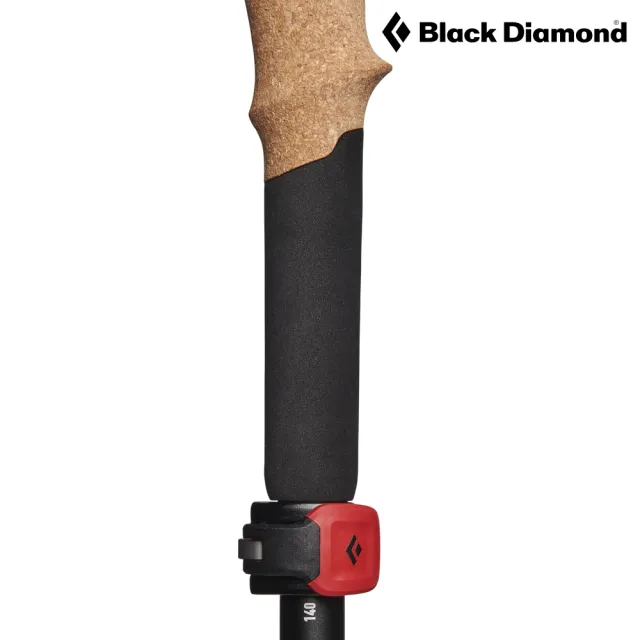 【Black Diamond】Pursuit FLZ 鋁合金登山杖 110067 / 黑色-橘紅(手杖 折疊拐杖 7075鋁合金)