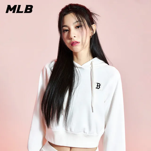 【MLB】女版連帽上衣 帽T 波士頓紅襪隊(3FHDB0231-43IVS)