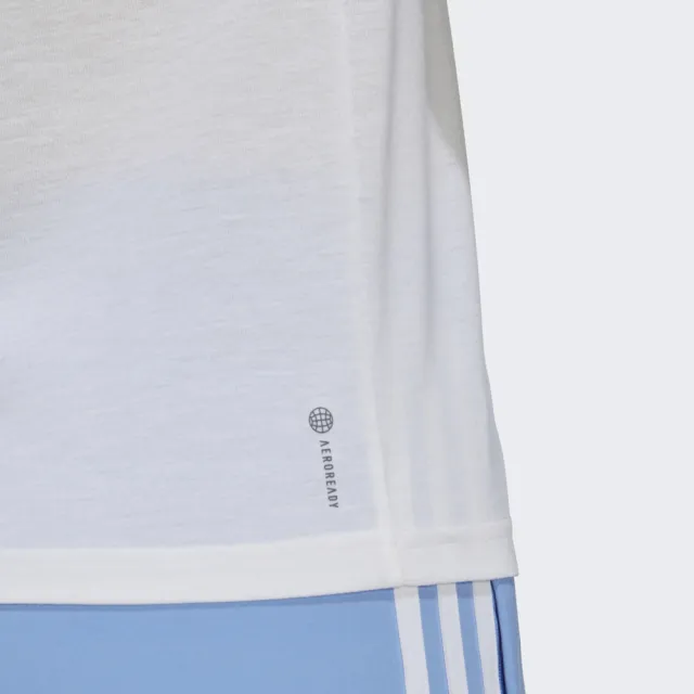 【adidas 愛迪達】Tr-es Crew T 女 短袖上衣 訓練 運動 健身 輕量 吸濕排汗 透氣 舒適 白(HR7796)