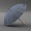 【PUSH!】戶外用品好聚好傘玻璃纖維16骨長柄雨傘實木柄全自動商務(雨傘I99)