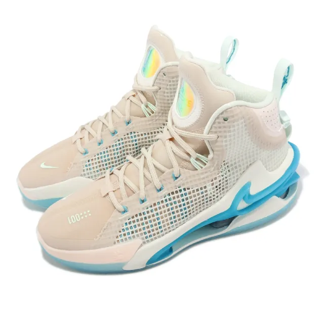 NIKE 耐吉】籃球鞋Air Zoom G T Jump EP 男鞋奶油白藍Vivid Sky 氣墊