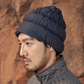 【ADISI】彈性無縫羽絨帽 AS22024 / 深灰藍(帽子 保暖帽 輕量 彈性 防潑水)