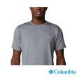 【Columbia 哥倫比亞 官方旗艦】男款-UPF50快排logo短袖上衣-深灰(UAE08010DY/ 2022年秋冬)