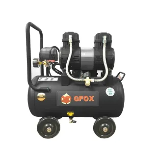 【風霸 GFOX】贈風管+風槍 3.5HP 30L 超輕量鋁合金全銅線無油式快速型110V空壓機