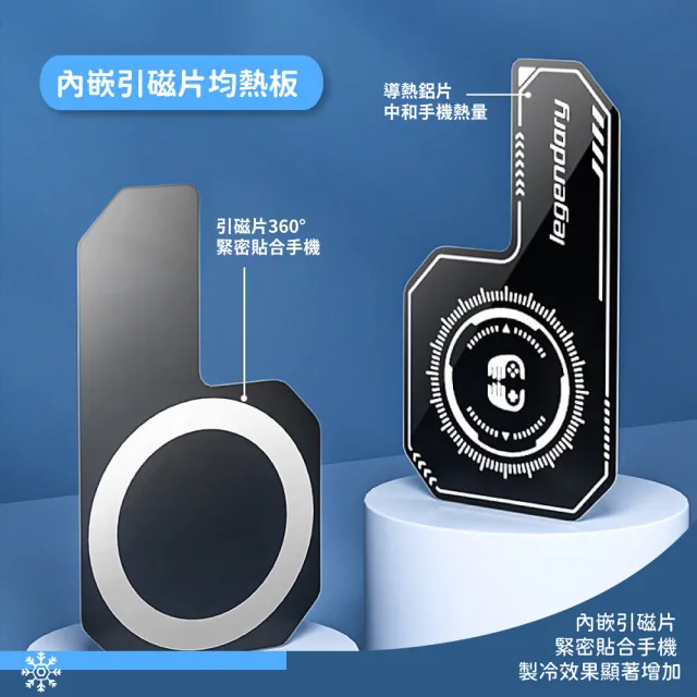 【降溫神器】磁吸式手機散熱片(散熱板 散熱器 製冷片 均熱板 均熱片 引磁片 快速降溫)