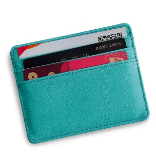耐磨質感皮質商務卡夾包(五卡位 票卡夾 卡片夾 證件夾 悠遊卡套 信用卡夾 名片夾 工作證 感應卡 藍 綠)