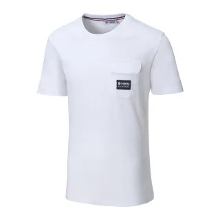 【K-SWISS】棉質吸排T恤 Label Pocket Tee-男-白(108074-100)