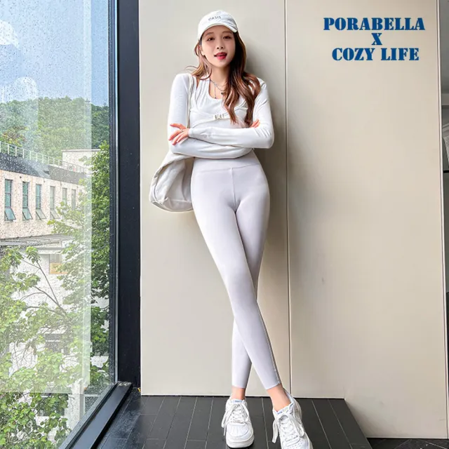 【Porabella】瑜珈褲 鯊魚褲 透氣瑜珈褲 高腰瑜珈褲 運動瑜珈褲 瑜珈褲女 韻律褲 翹臀褲YOGA PANTS