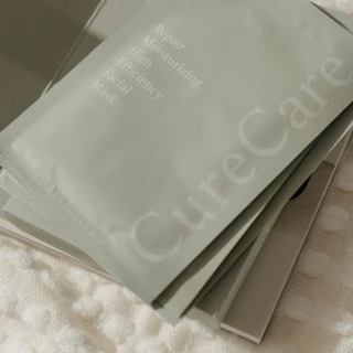 【CureCare 安炫曜】露珠草修護保濕面膜5片/盒(保濕提亮舒緩綠纖超導膜)