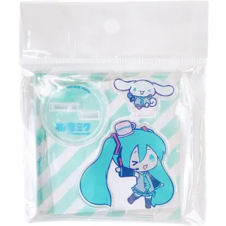 【小禮堂】大耳狗 x 初音ミク 壓克力造型立牌夾 - 藍眨眼款(平輸品)