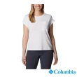 【Columbia 哥倫比亞 官方旗艦】女款-Boundless Trek™快排短袖上衣-白色(UAR71490WT / 2023年春夏)